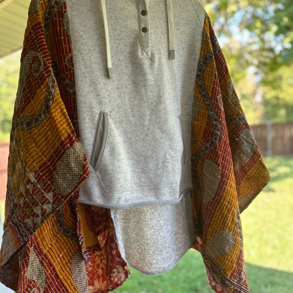 THREAD & SUPPLY Upcycled Kantha Hoodie